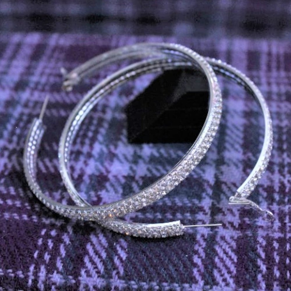 Sophia Collection Large  Double RS Hoop Earrings